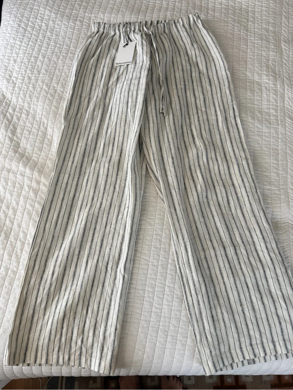 NWT Reformation Olina linen pant large